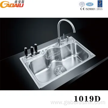 Simple SUS 304 Two Bowls Kitchen Sink